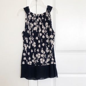 Ellen Tracy Tie Back Halter Top Sleeveless Blouse